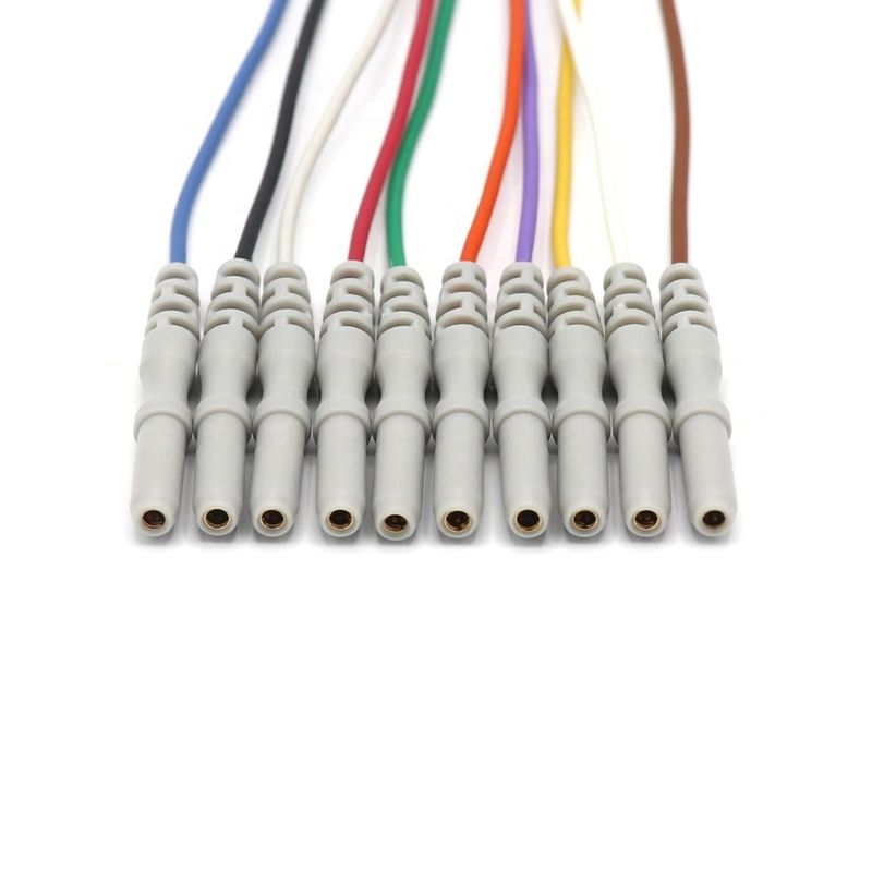 10 납 다른 환자 모니터 액세서리 EEG 케이블 디아 1.5mm 금판 컵과 함께