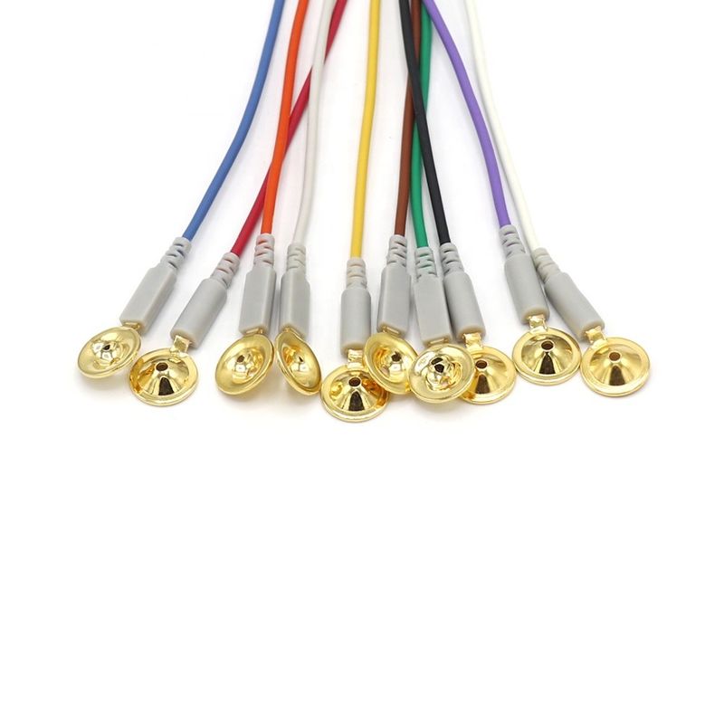 10 납 다른 환자 모니터 액세서리 EEG 케이블 디아 1.5mm 금판 컵과 함께
