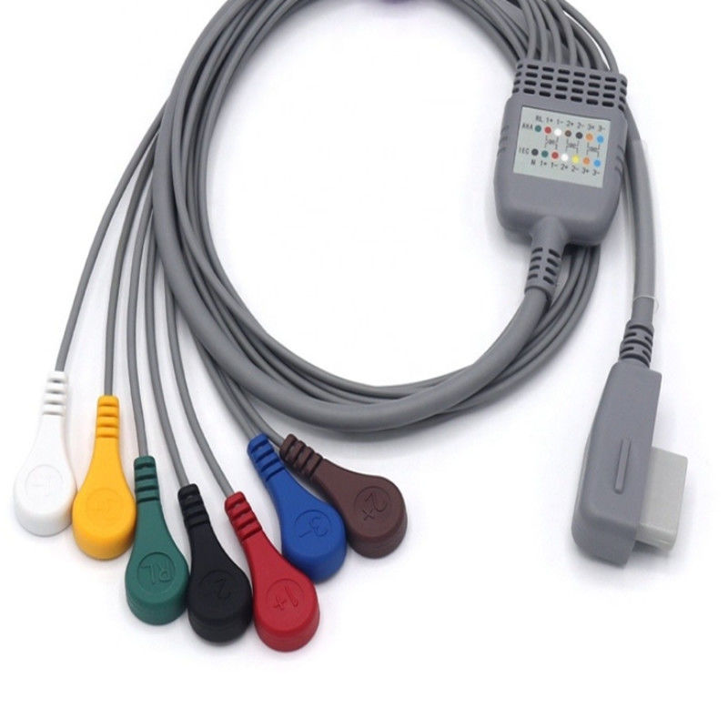ISO13485 기록기 ECG 홀터 케이블 휴대용 7 리드 스냅