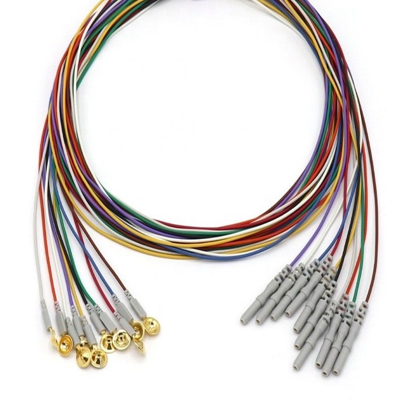 10 납 다른 환자 모니터 액세서리 EEG 케이블 디아 1.5mm 금판 컵과 함께
