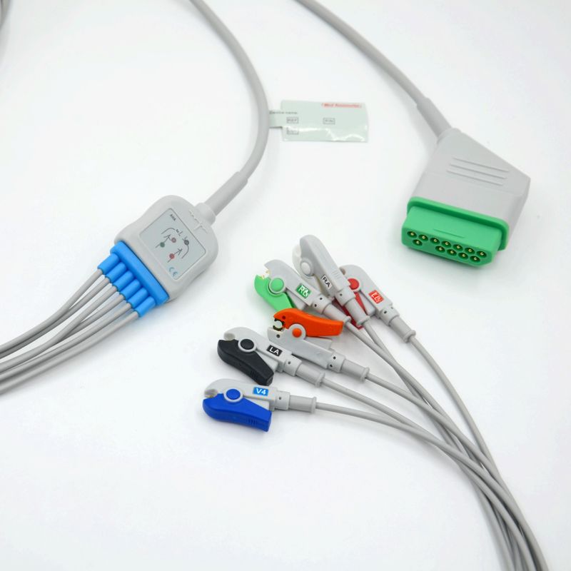 호환되는 니혼 코덴 12 핀 6 리드 ECG 모니터 케이블 의료용품