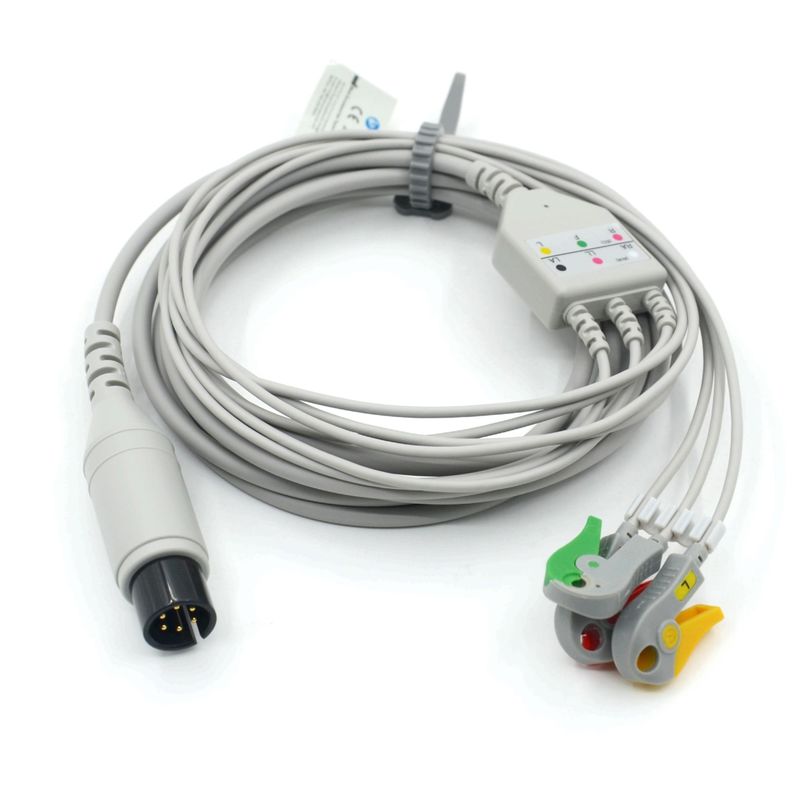 호환 AAMI 호환 3 납 ECG 케이블 IEC 포착기 의학적 액세서리