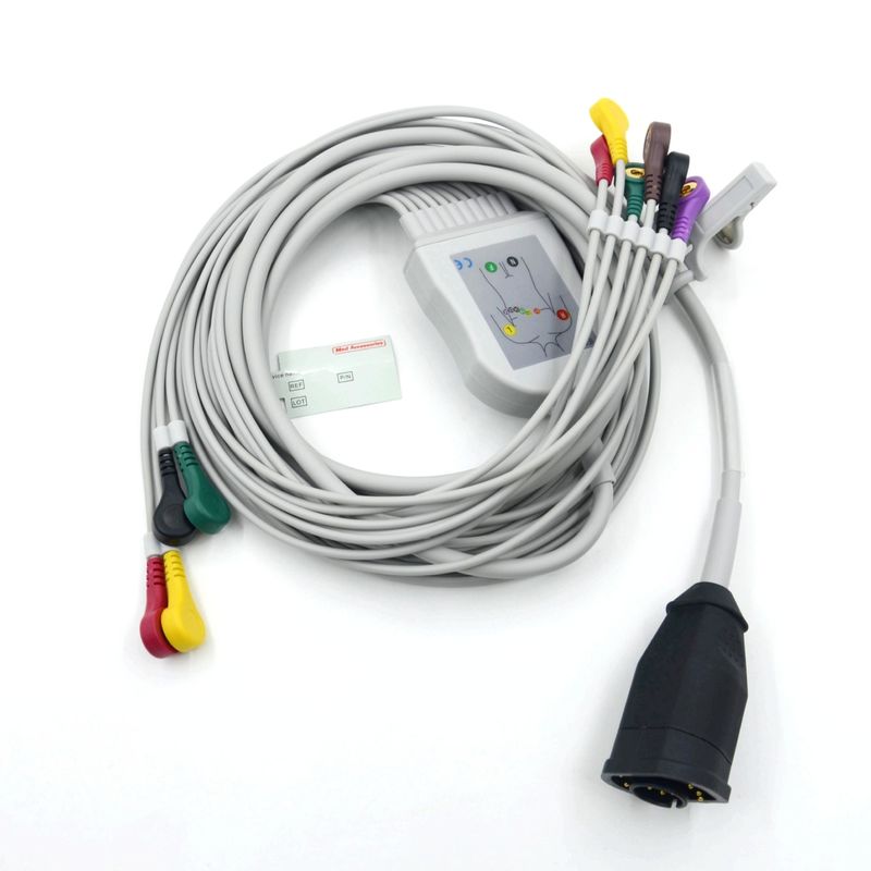 호환되는 Zoll 10 리드 스냅 타입 IEC 표준 EKG 케이블 및 케이블