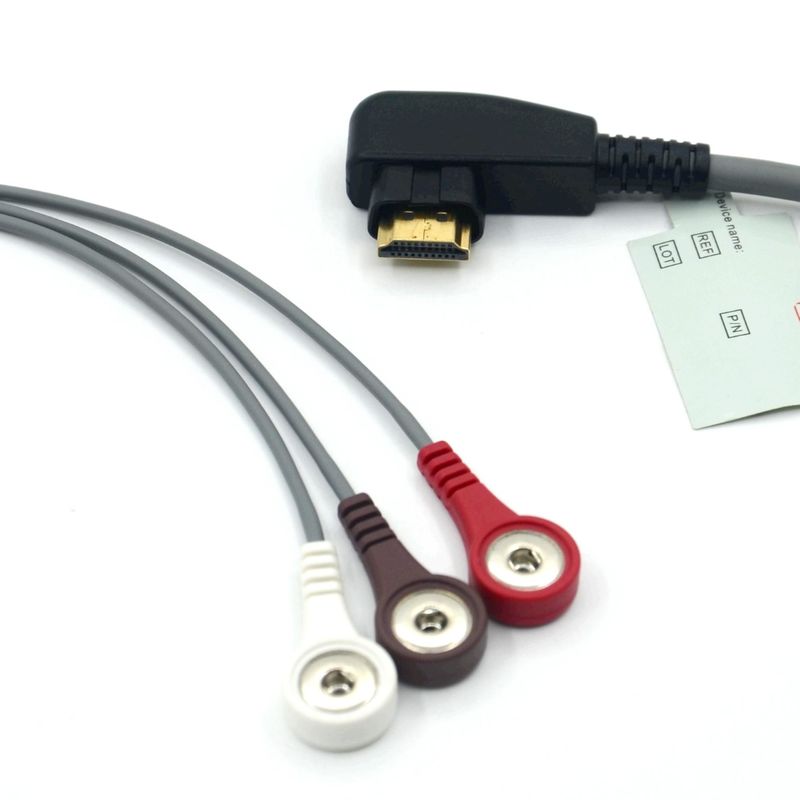 의료 전문가 생산 DMS ECG 케이블 홀터 프로브 3리드 스냅 AHA/IEC for DMS300