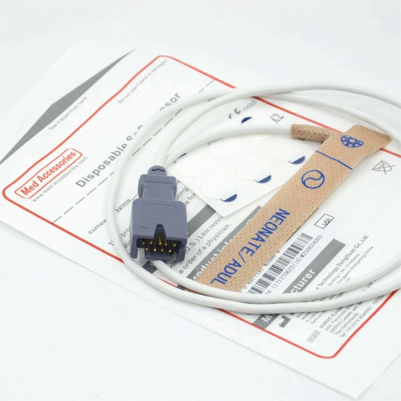 의료 액세서리 공급업체 호환 Masim 2329 신생아/성인 9핀 일회용 SpO2 센서