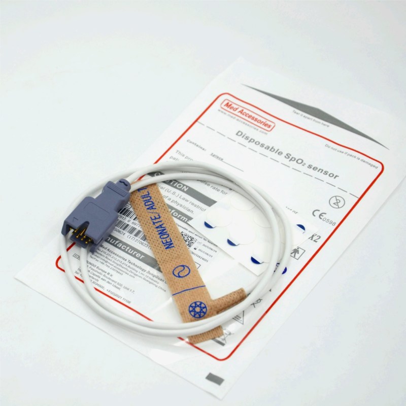 의료 액세서리 공급업체 호환 Masim 2329 신생아/성인 9핀 일회용 SpO2 센서