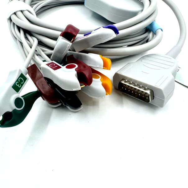 메드 액세서리 호환성 10 납 EKG 케이블과 Grabber 끝 의료용 TPU 라텍스 의료용품 RoHS 인증